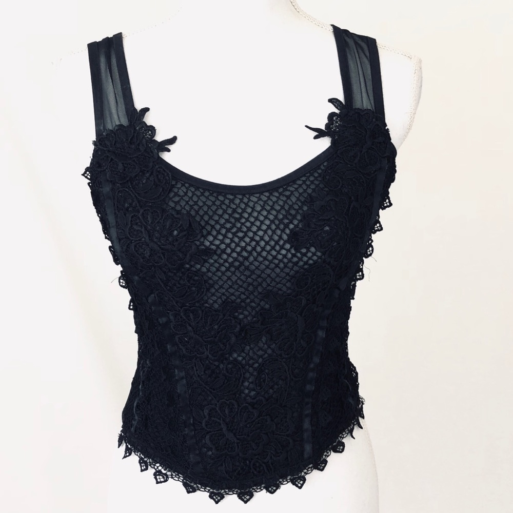 Flora Nikrooz Anthropologie Corset Small Embroider
